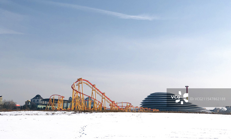 长影世纪城 冬季雪景图片素材