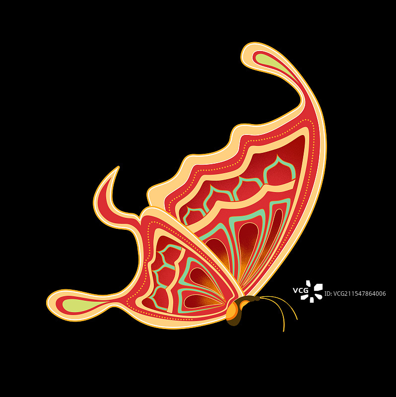 蝴蝶插画素材图片素材