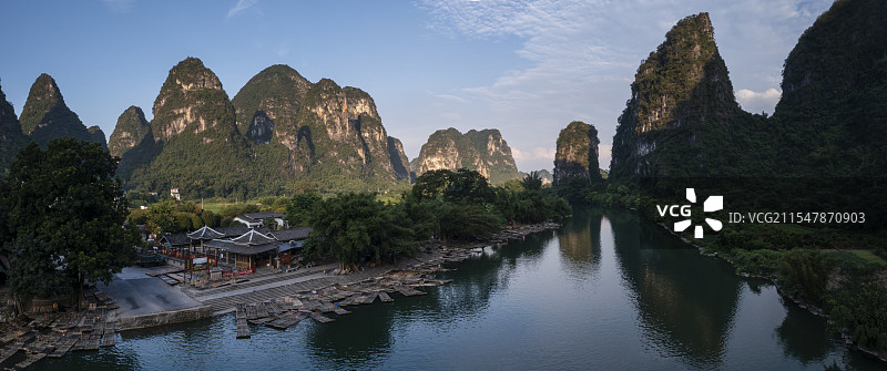 阳朔遇龙河风景图片素材