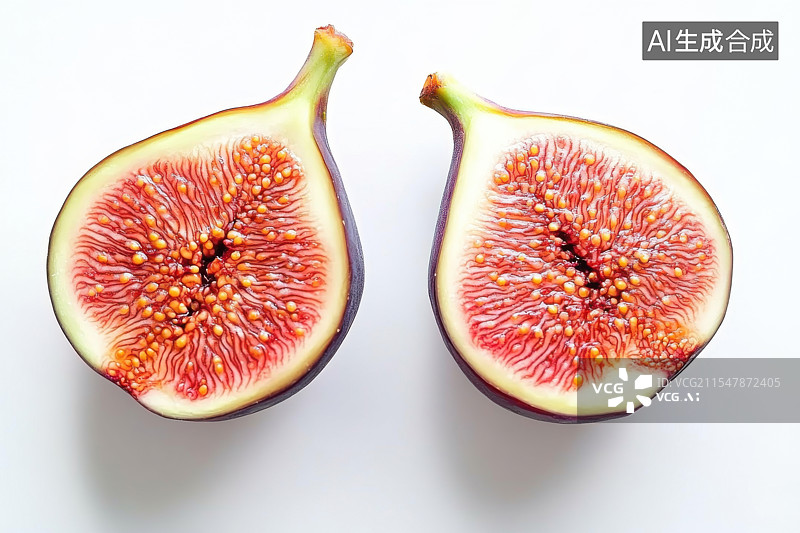 【AI数字艺术】无花果水果白底图白色背景特写可抠图元素图片素材