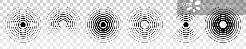 圆形波频率雷达无线电声脉冲图片素材