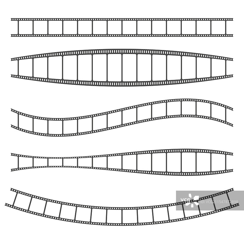 电影胶卷曲线电影卷设计图片素材
