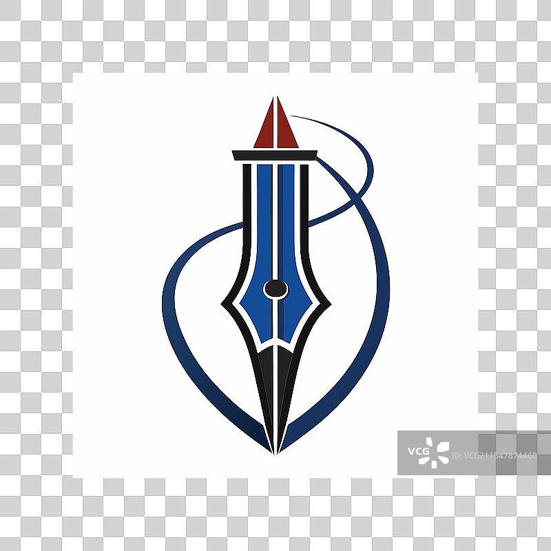 极简主义的钢笔标志设计图片素材