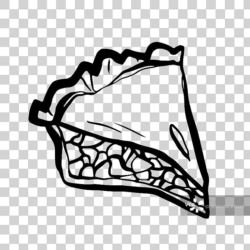 一幅苹果派的涂鸦素描图片素材