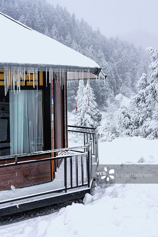 九如山雪景图片素材