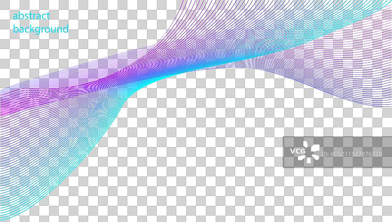 这张图片展示了色彩斑斓的波浪图案。图片素材