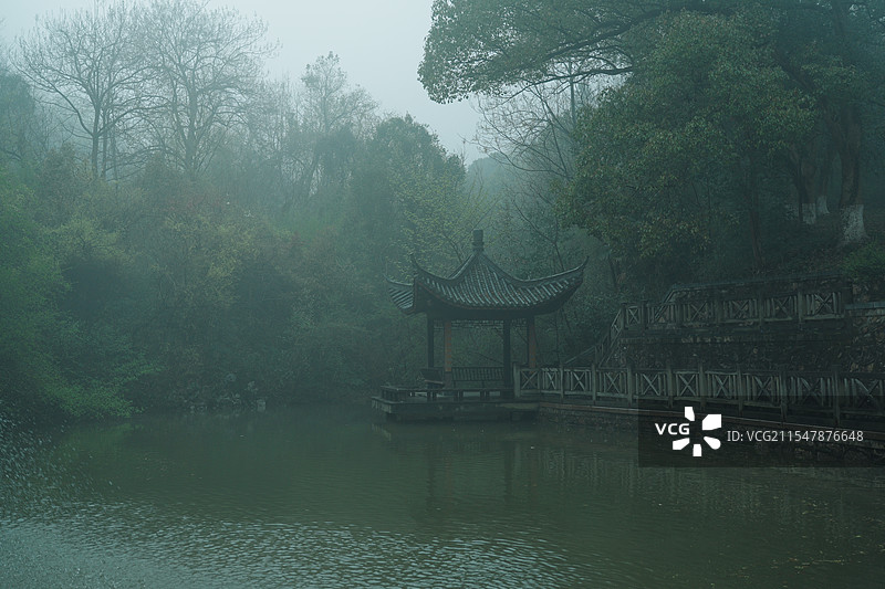 皓月亭+安徽省宣城市宣州区敬亭山风景名胜区图片素材