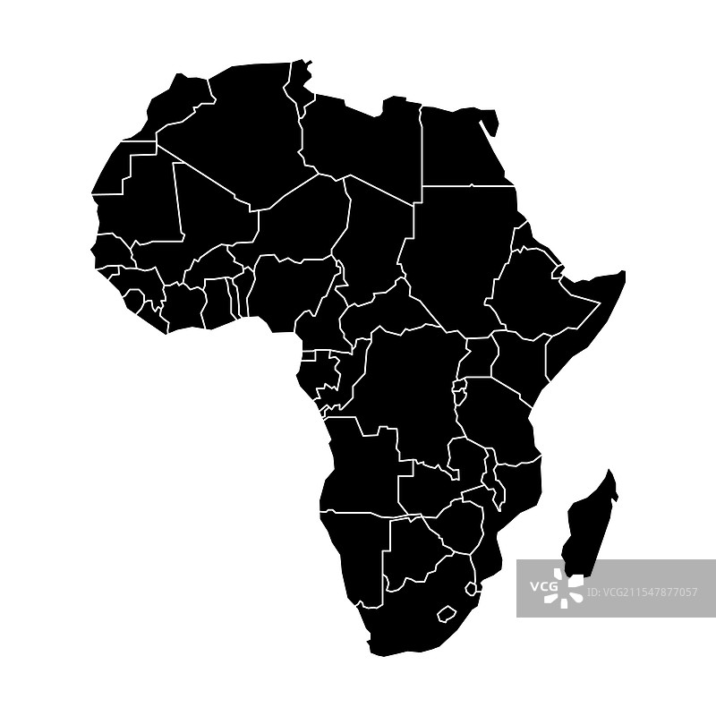 详细领土的非洲地图图片素材