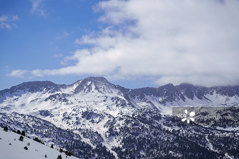 安道尔的雪山图片素材