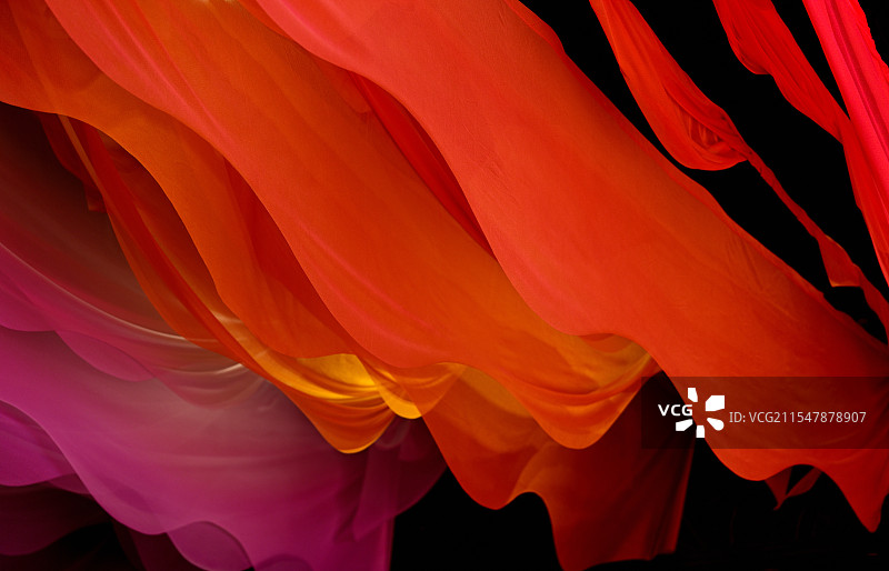 舞台幕布，蟠龙天地，上海虹桥，2025年2月2日图片素材