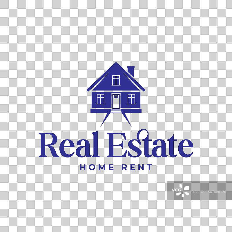 极简主义房地产租赁物业标志图片素材