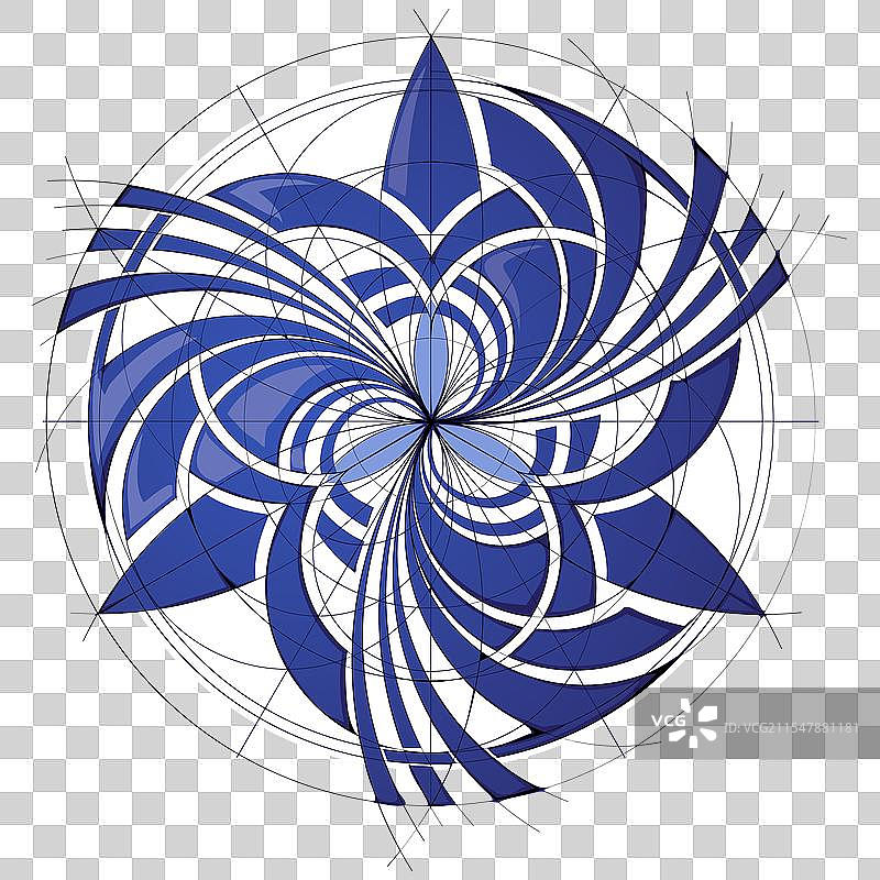 古老的凯尔特三重螺旋符号，魔法几何图形图片素材