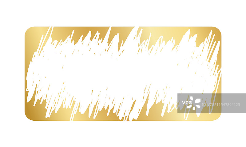 刮刮乐表面上的金色矩形刮痕图片素材