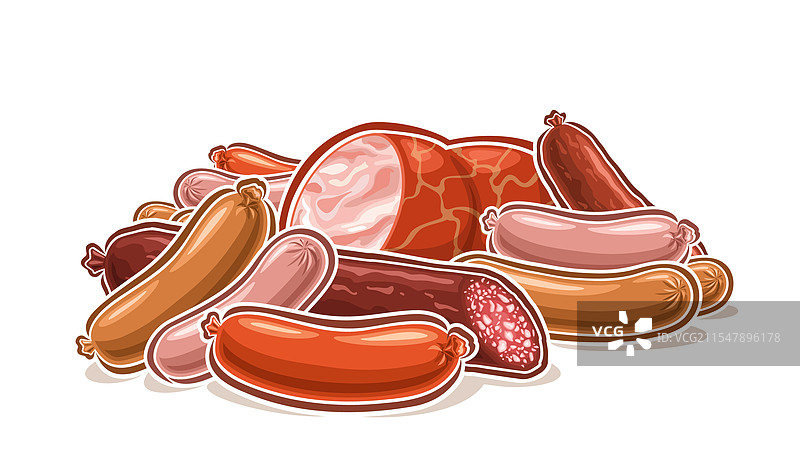 新鲜香肠的标志图片素材