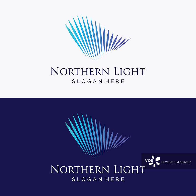 北极光波浪标志设计的灵感来源于图片素材