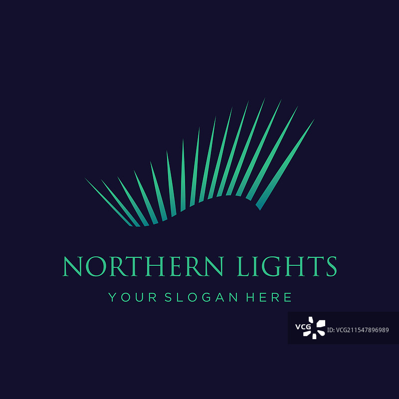 北极光波浪标志设计的灵感来源于图片素材