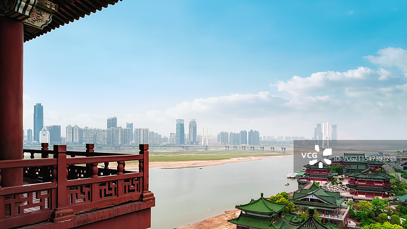 航拍拍南昌城市景观图片素材