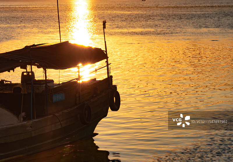 海口落日图片素材