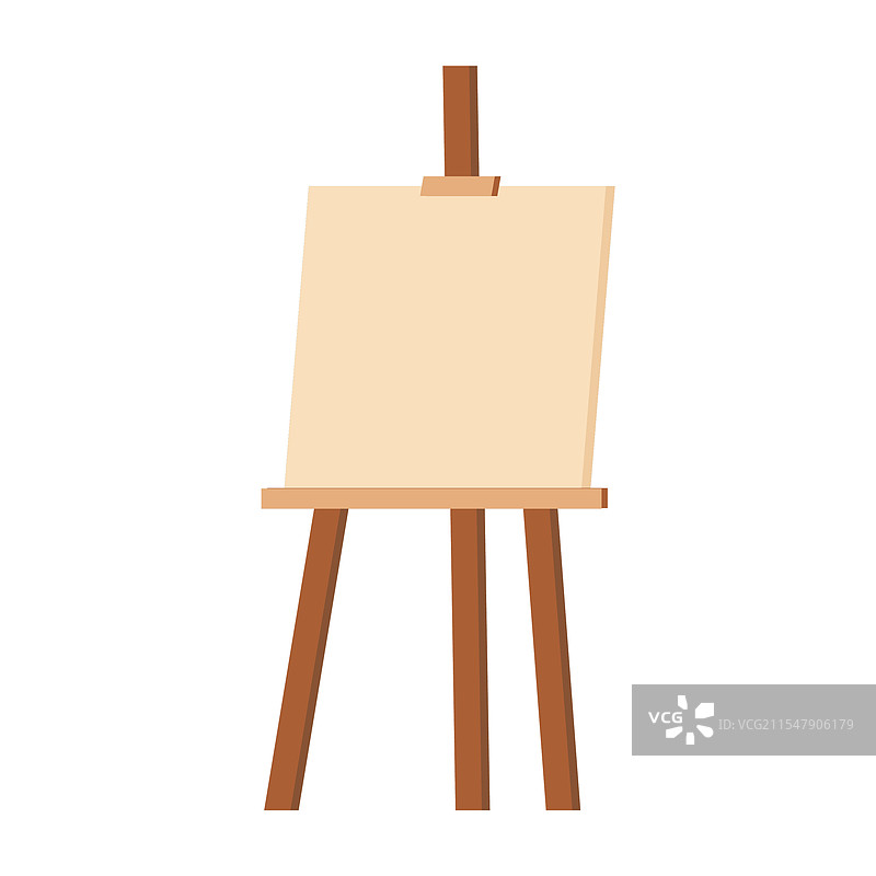 木制支架与画布画架艺术图片素材