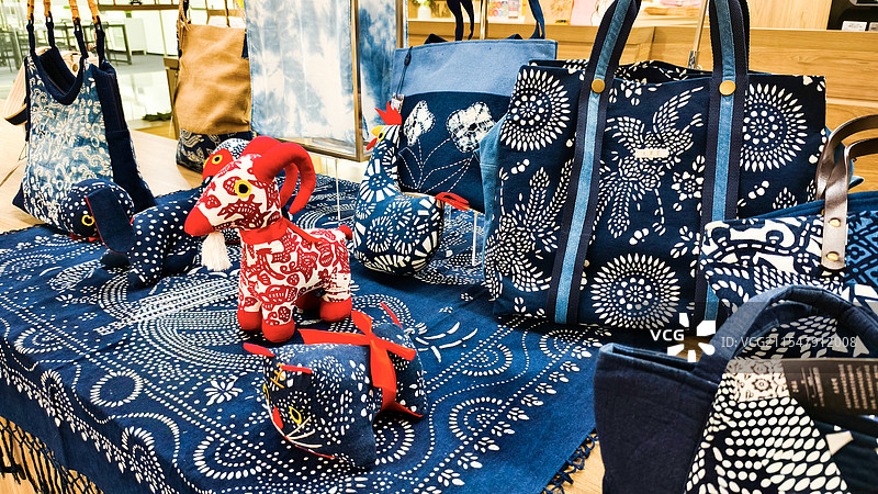 非遗扎染技艺及文创品图片素材