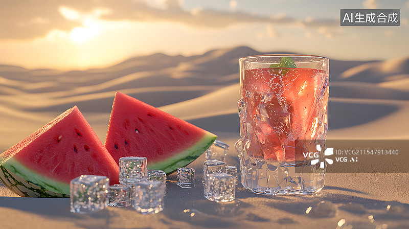 【AI数字艺术】解渴的冰冻饮料图片素材