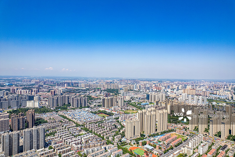 中国河南省洛阳市城市风光航拍高视角摄影图像图片素材