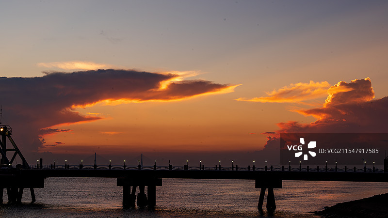 长江日落图片素材