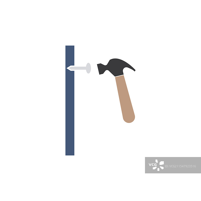 锤子钉木板设计图片素材