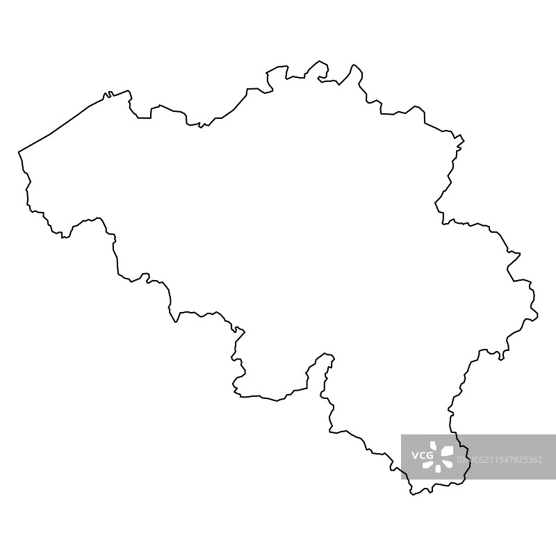 比利时的等高线地图图片素材