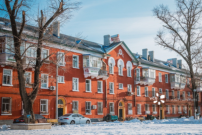 黑龙江齐齐哈尔市富拉尔基区城市风光图片素材