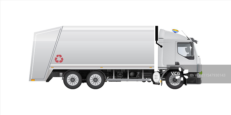 垃圾车清理和回收服务图片素材