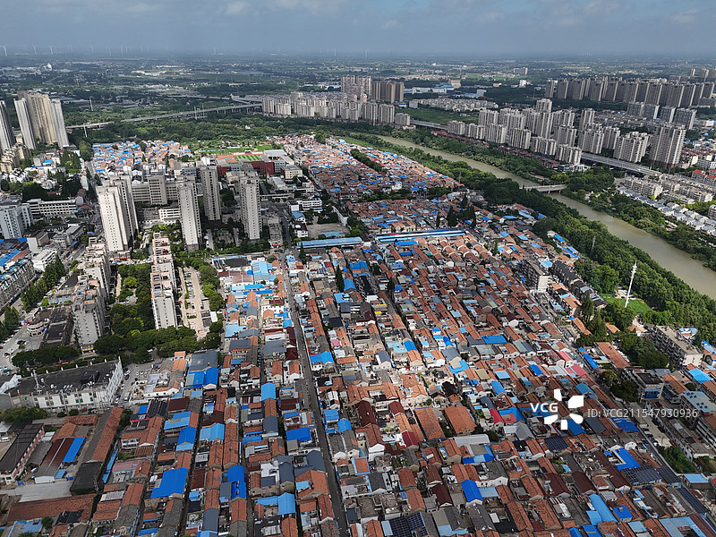 江苏淮安：南北地理分界线及周边城市风光图片素材