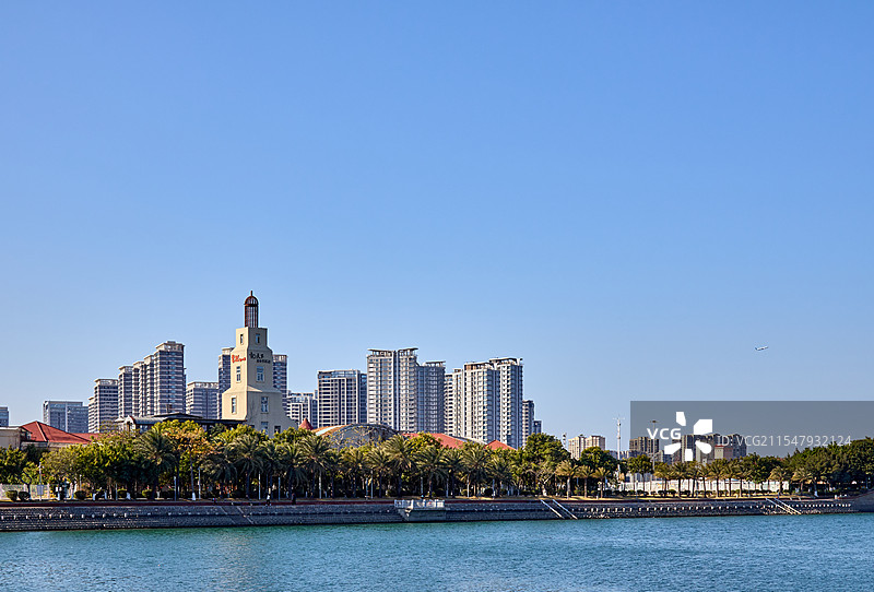 厦门五缘湾湿地公园与城市风光图片素材