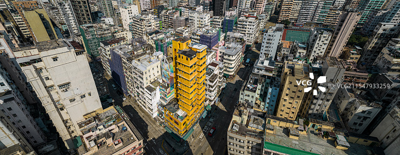 深水埗小黄楼图片素材