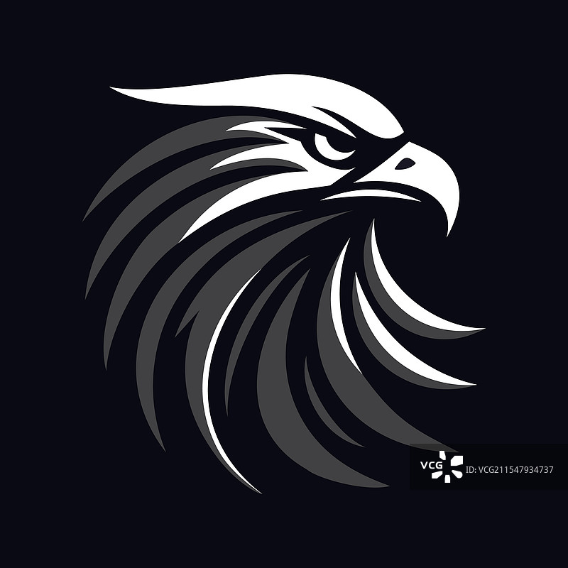 平面鹰头标志图片素材