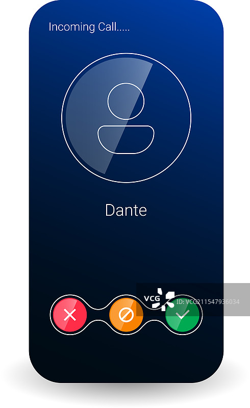 现代来电屏幕界面图片素材