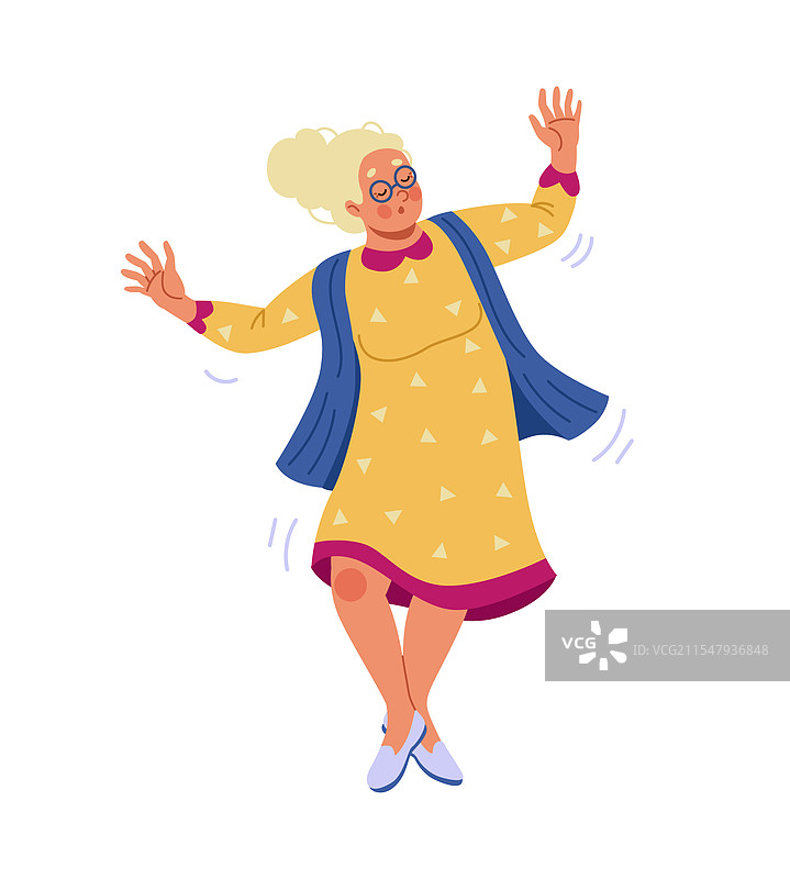 快乐的老年女性角色图片素材