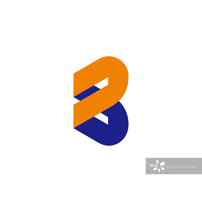 字母nb曲线多彩有趣的抽象标志图片素材