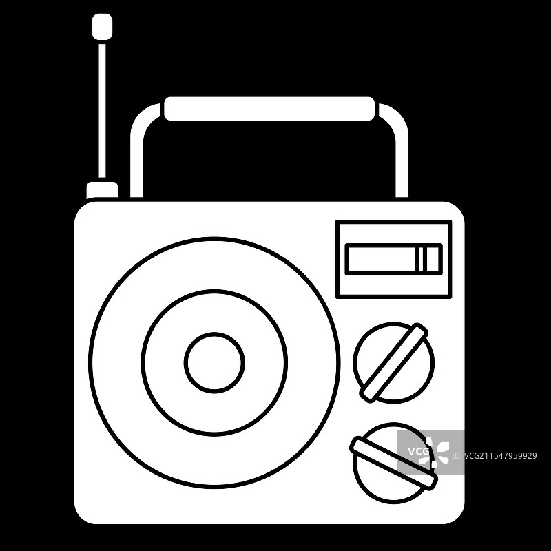 复古老式收音机图标图片素材