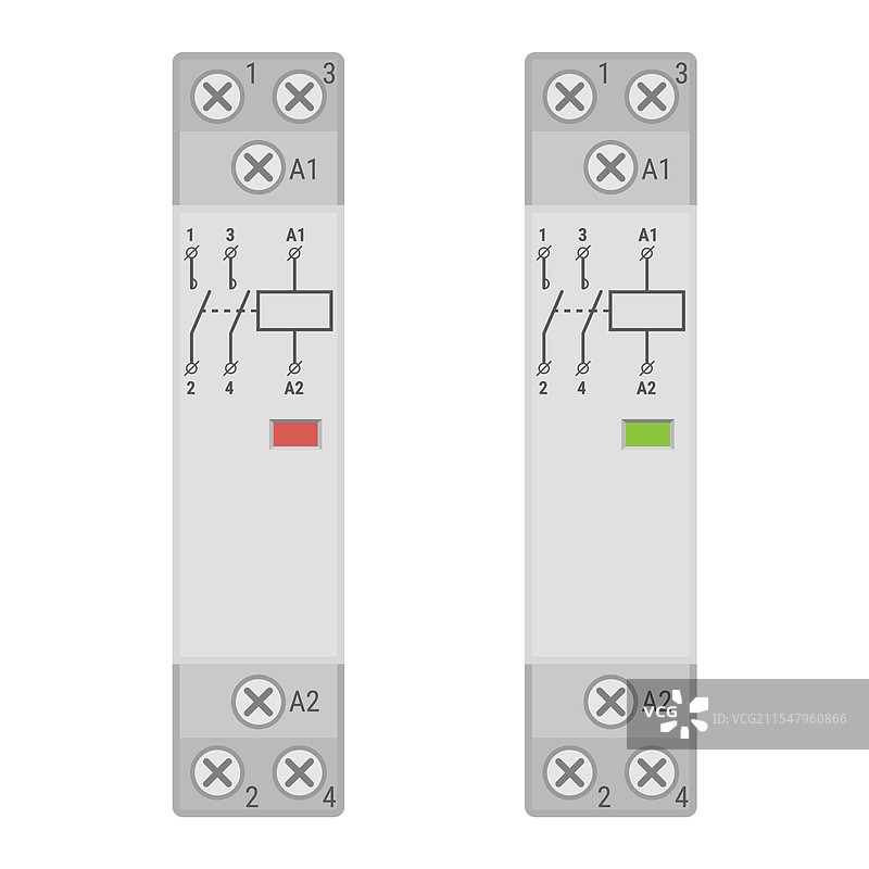 DIN导轨安装迷你家用接触器图片素材