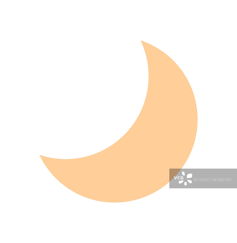 扁平简约的月亮图标设计图片素材