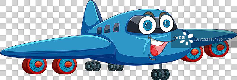 微笑的彩色飞机图片素材