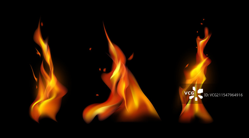 炽热的火焰燃烧或加热的火线图片素材