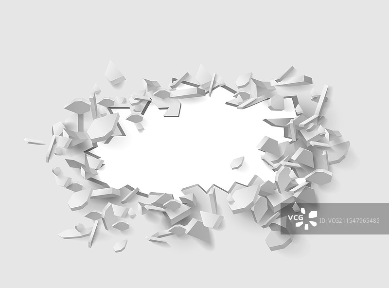 破损的墙壁效果，拆除的障碍图片素材