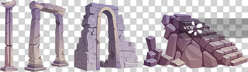 古老的遗迹，古亚特兰蒂斯建筑图片素材