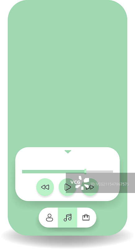 极简风格的浮动音乐播放器模板图片素材