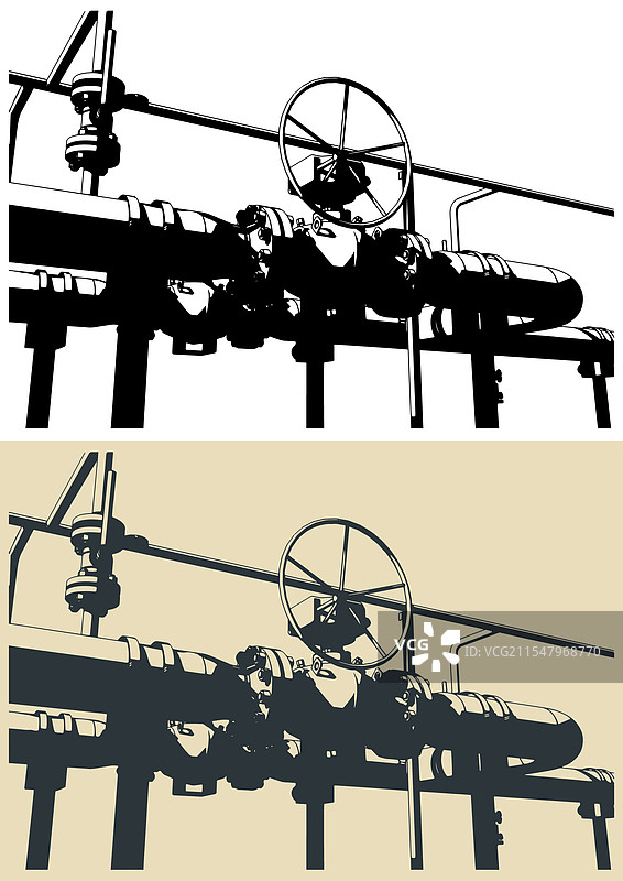 天然气计量滑架特写图片素材