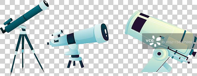 宇宙光学大型观测望远镜套件图片素材