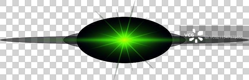 绿色水平光效镜头光晕图片素材