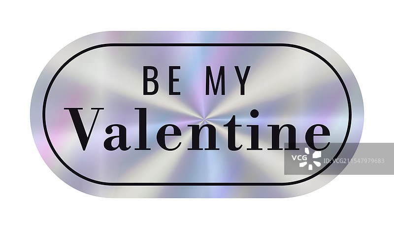 全息贴纸上印有“做我的”字样图片素材